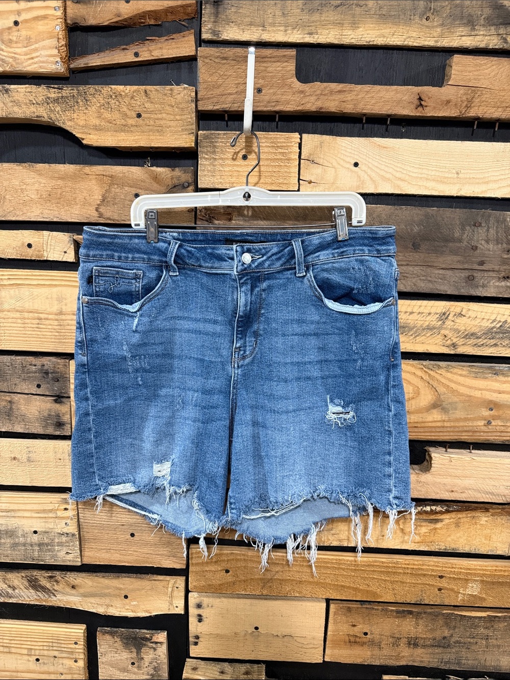 Judy Blue High Waist CutOff Distressed Jean Shorts (Style JB15102 MD) size 2XL